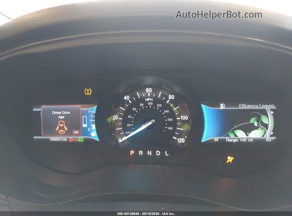 3FA6P0LU9JR137627 2018 FORD FUSION HYBRID Черный Вид задних сидений