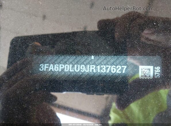 3FA6P0LU9JR137627 2018 FORD FUSION HYBRID Черный Вид подкапотного пространства