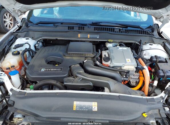 3FA6P0LU9JR172040 2018 FORD FUSION HYBRID White უკანა ხედი