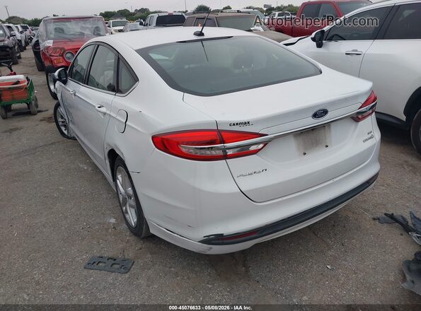 3FA6P0LU9JR209037 2018 FORD FUSION HYBRID White 