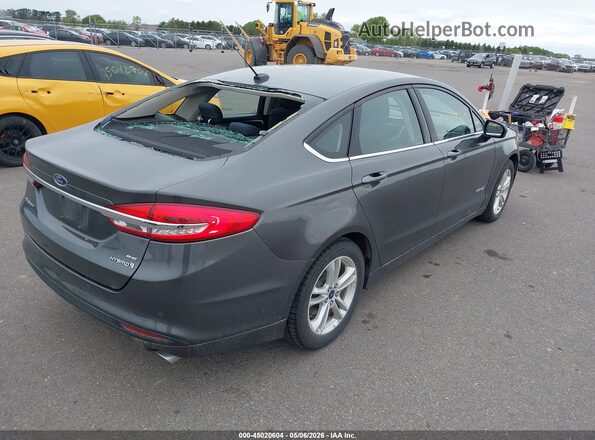 3FA6P0LU9JR232429 2018 FORD FUSION HYBRID Gray Rear right