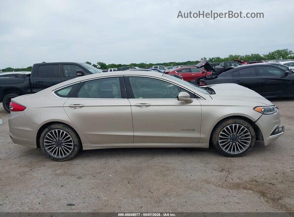 3FA6P0LUXHR349544 2017 FORD FUSION HYBRID Brown Widok wnętrza z tyłu