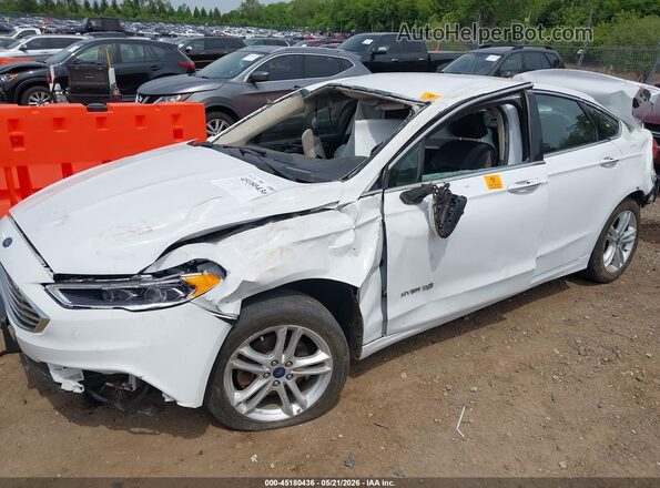 3FA6P0LUXJR118746 2018 FORD FUSION HYBRID White წინა ხედი