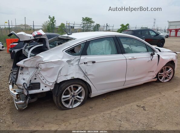 3FA6P0LUXJR118746 2018 FORD FUSION HYBRID White ხელსაწყოთა პანელის ხედი