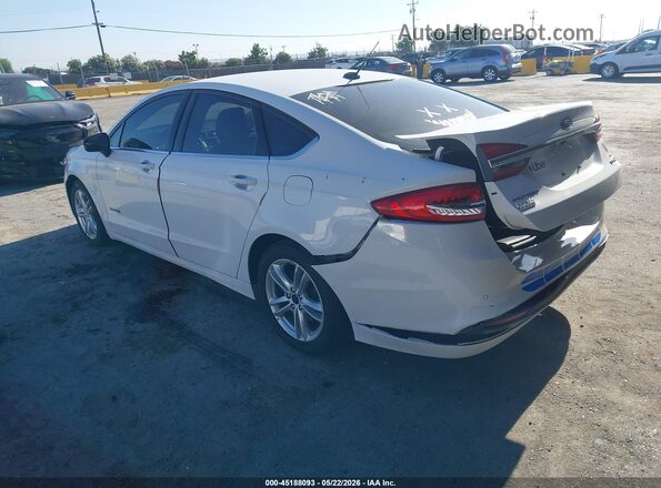 3FA6P0LUXJR269103 2018 FORD FUSION HYBRID White Հետևի ձախ