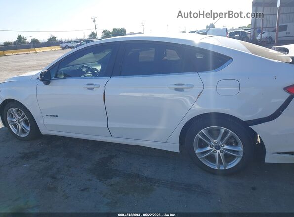 3FA6P0LUXJR269103 2018 FORD FUSION HYBRID White Սալոնի 360 աստիճան տեսք