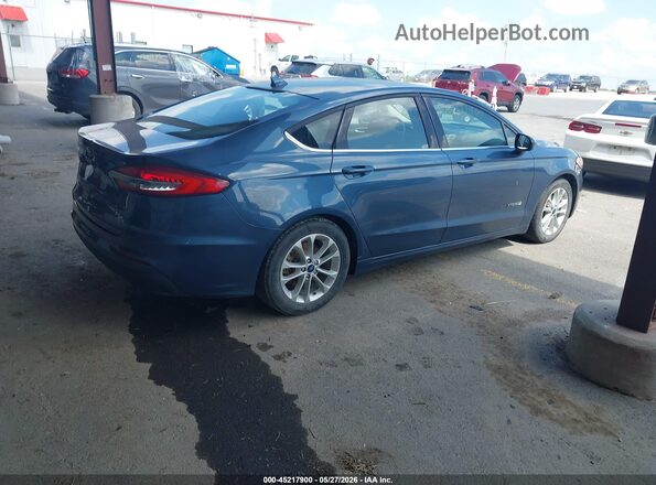 3FA6P0LUXKR133572 2019 FORD FUSION HYBRID Blue Задня права чверть