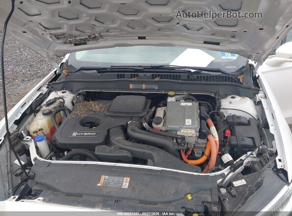 3FA6P0MU4KR110982 2019 FORD FUSION HYBRID White Вид ззаду