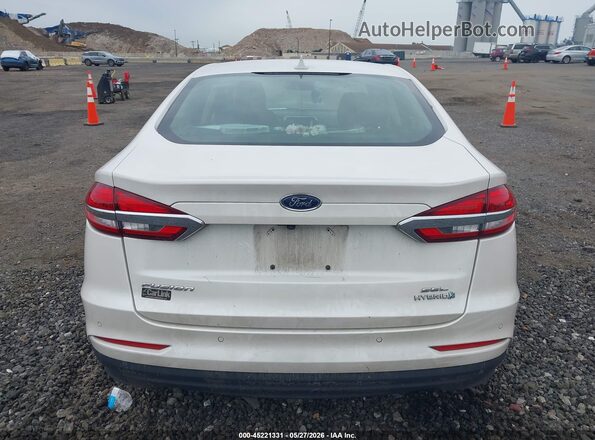 3FA6P0MU4KR110982 2019 FORD FUSION HYBRID White 