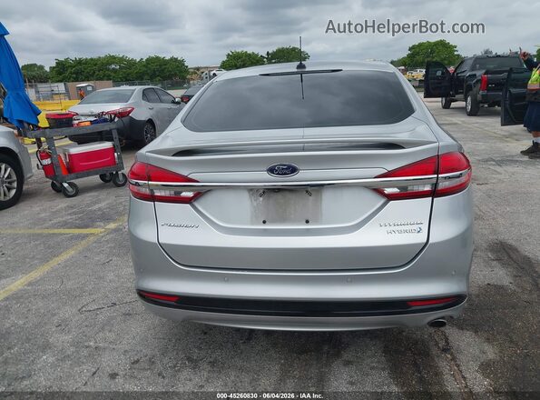3FA6P0RU3HR230080 2017 FORD FUSION HYBRID Silver 