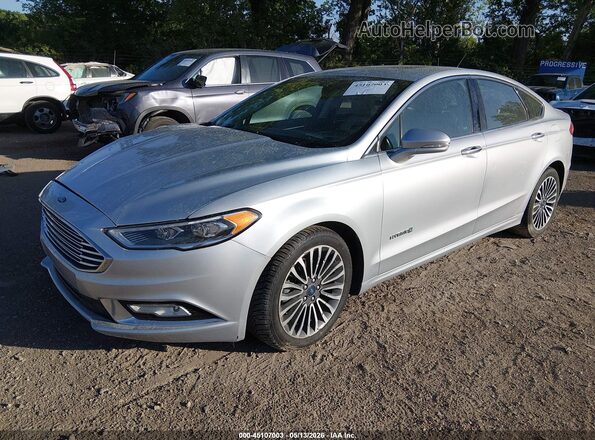 3FA6P0RU3HR360280 2017 FORD FUSION HYBRID Silver წინა მარცხენა ხედი სამი მეოთხედიდან