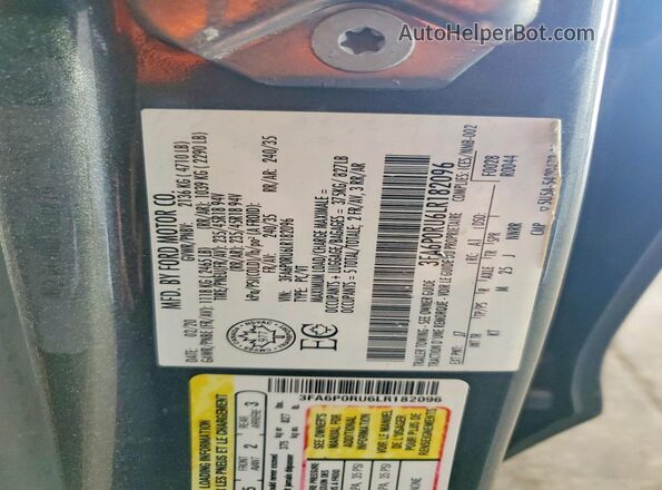 3FA6P0RU6LR182096 2020 FORD FUSION Gray Engine compartment view