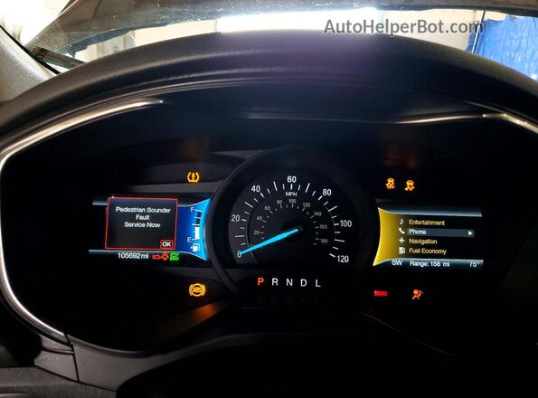 3FA6P0RU6LR182096 2020 FORD FUSION Gray Instrument cluster view