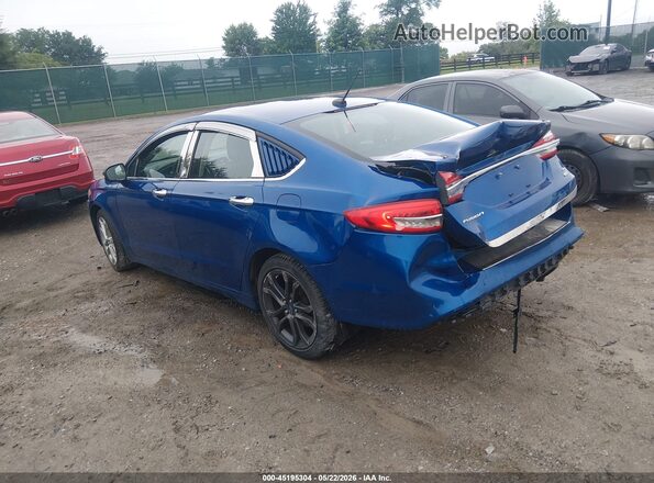 3FA6P0T91HR143847 2017 FORD FUSION Blue Задня ліва чверть
