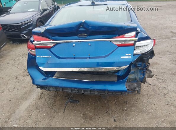 3FA6P0T91HR143847 2017 FORD FUSION Blue Вид спереду