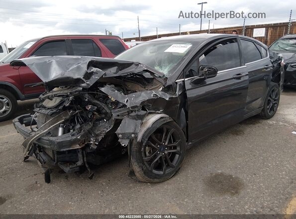 3FA6P0T99JR261487 2018 FORD FUSION Gray Передня ліва чверть