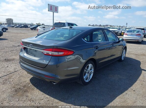 3FA6P0UU4JR278765 2018 FORD FUSION HYBRID Gray 