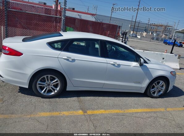 3FA6P0UU5JR254328 2018 FORD FUSION HYBRID White 