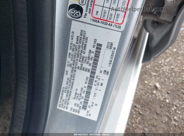 3FADP4AJ2HM140027 2017 FORD FIESTA Серебряный 