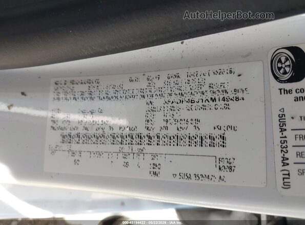 3FADP4BJ1KM149484 2019 FORD FIESTA White Շարժիչի բաժամունքի տեսք
