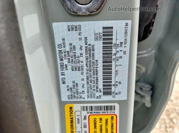 3FMCR9B61RRF51216 2024 FORD BRONCO Gray 