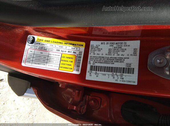 3FMCR9B65RRE67206 2024 FORD BRONCO SPORT Red Widok komory silnika