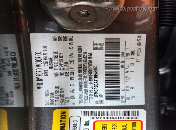 3FMCR9DA4TRE46050 2026 FORD BRONCO Gray Vista del compartimento del motor