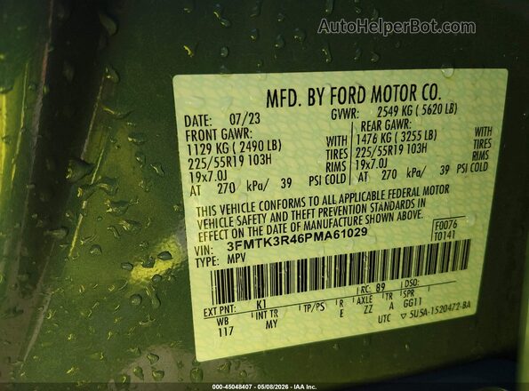 3FMTK3R46PMA61029 2023 FORD MUSTANG MACH-E PREMI Blue 
