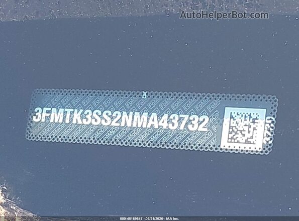 3FMTK3SS2NMA43732 2022 FORD MUSTANG MACH-E Фиолетовый 