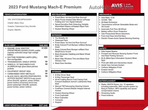 3FMTK3SU0PMA83554 2023 FORD MUSTANG MACH-E PREMI Gray 