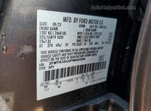 3FMTK3SU0PMA83554 2023 FORD MUSTANG MACH-E PREMI Gray 