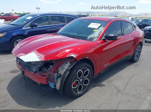 3FMTK4SE7MME01521 2021 FORD MUSTANG MACH-E Red Front left