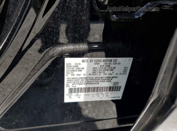 3FTTW8F93PRB04220 2023 FORD MAVERICK Black Widok komory silnika