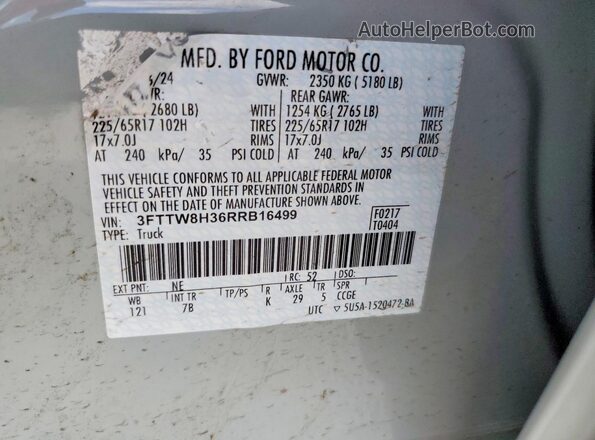 3FTTW8H36RRB16499 2024 FORD MAVERICK Зеленый Вид подкапотного пространства