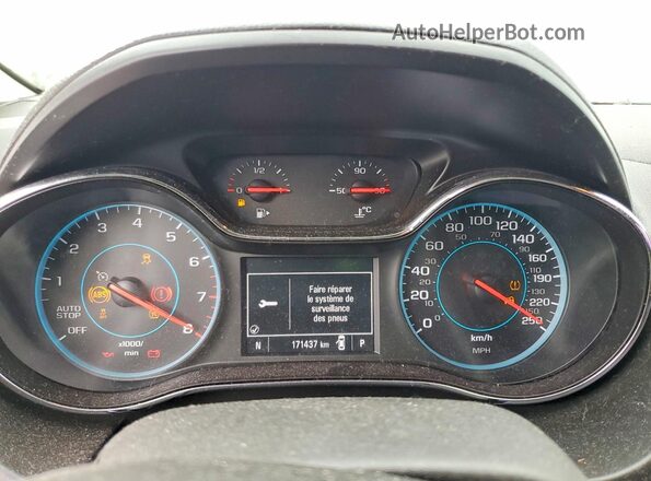 3G1BE5SM0GS605509 2016 CHEVROLET CRUZE White ხელსაწყოთა პანელის ხედი