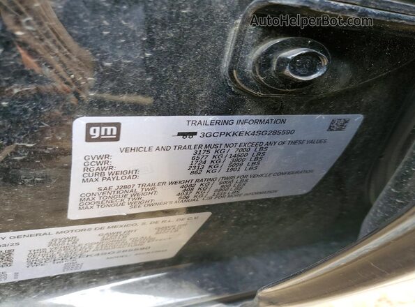 3GCPKKEK4SG285590 2025 CHEVROLET SILVERADO Black 