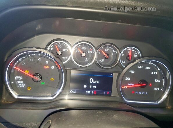 3GCPWCEKXMG367837 2021 CHEVROLET SILVERADO Серебряный Вид щитка приборов