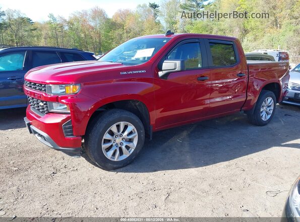 3GCPYBEK7MG317532 2021 CHEVROLET SILVERADO Red წინა მარცხენა ხედი სამი მეოთხედიდან