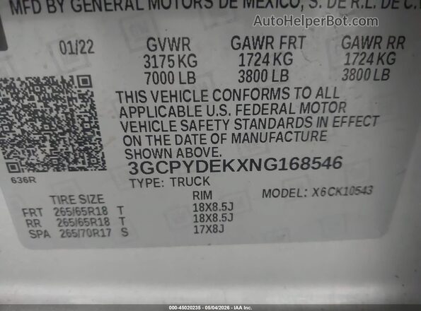 3GCPYDEKXNG168546 2022 CHEVROLET SILVERADO Серебряный 