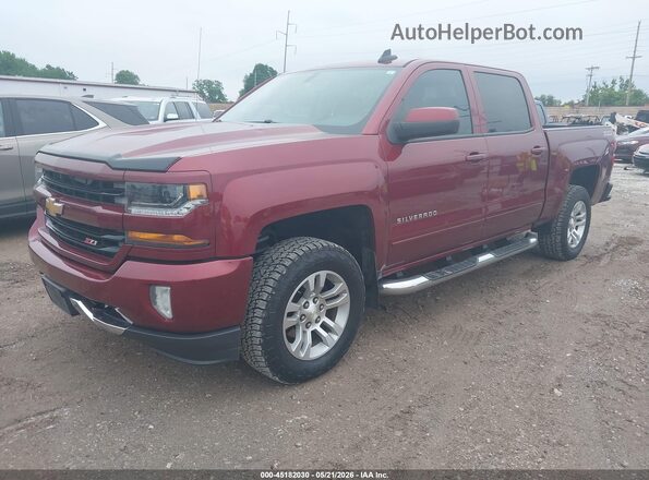 3GCUKREC0GG341424 2016 CHEVROLET SILVERADO Maroon Առջևի ձախ երեք քառորդ տեսարան