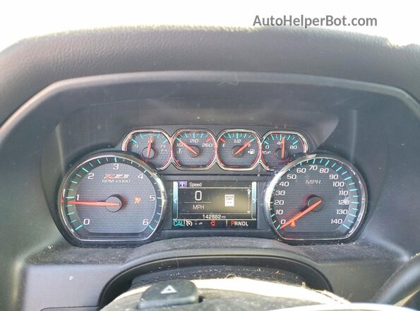 3GCUKREC5HG348161 2017 CHEVROLET SILVERADO Blue Vista del cuadro de instrumentos