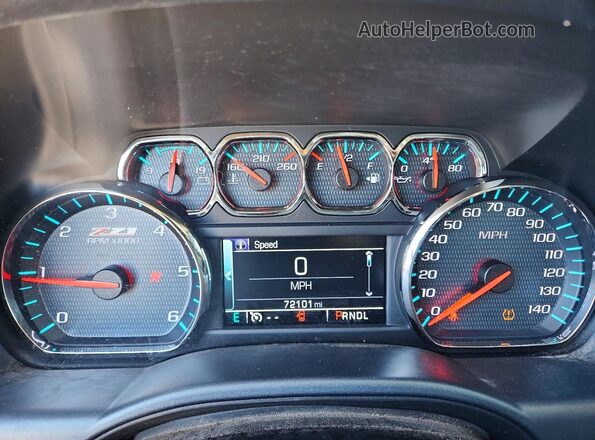 3GCUKREC6HG431016 2017 CHEVROLET SILVERADO White Вид щитка приладів