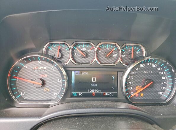 3GCUKRECXJG580972 2018 CHEVROLET SILVERADO Burgundy Instrument cluster view