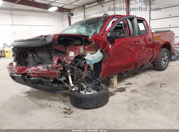 3GCUYEED1LG143381 2020 CHEVROLET SILVERADO Red წინა მარცხენა ხედი სამი მეოთხედიდან