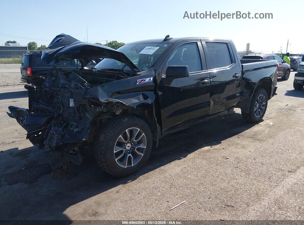 3GCUYEED4NG184591 2022 CHEVROLET SILVERADO Black Առջևի ձախ երեք քառորդ տեսարան