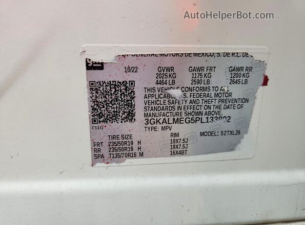 3GKALMEG5PL133802 2023 GMC TERRAIN White 