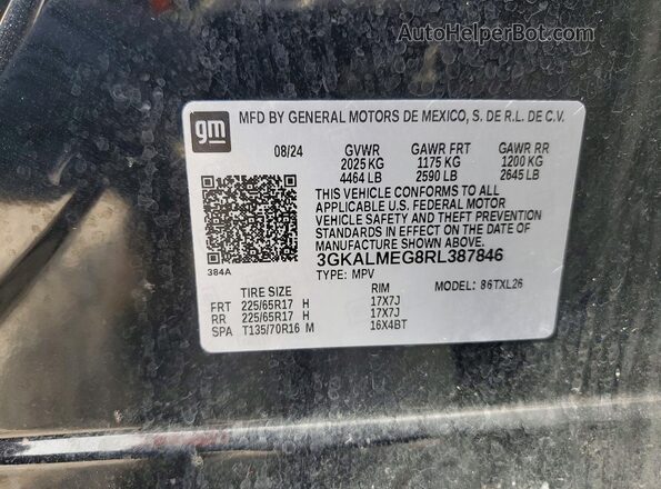 3GKALMEG8RL387846 2024 GMC TERRAIN Black 