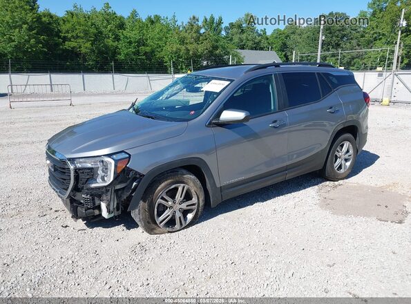 3GKALMEGXPL217548 2023 GMC TERRAIN Silver Առջևի ձախ երեք քառորդ տեսարան