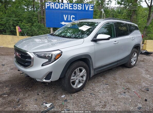 3GKALMEV0KL104831 2019 GMC TERRAIN Silver წინა მარცხენა ხედი სამი მეოთხედიდან