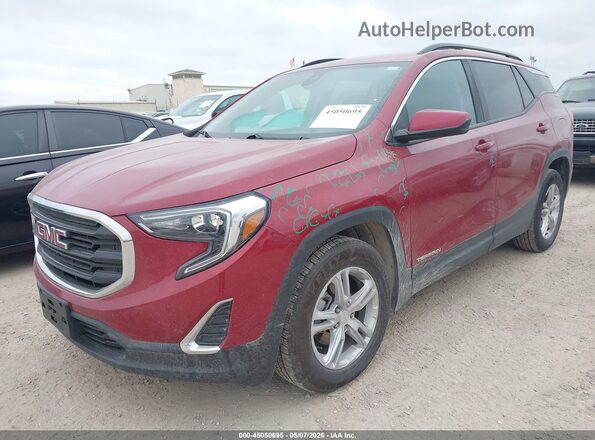 3GKALMEV2ML341775 2021 GMC TERRAIN Red Առջևի ձախ երեք քառորդ տեսարան